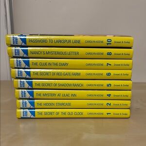 Nancy Drew Mystery Stories Book Set - Yellow
